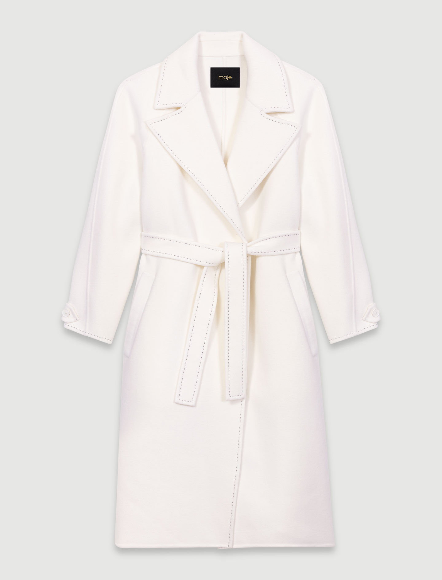 Maje long coat top