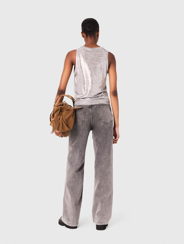 Metallic vest top