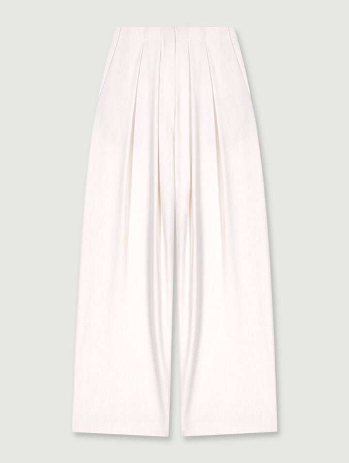 Wide-leg suit trousers