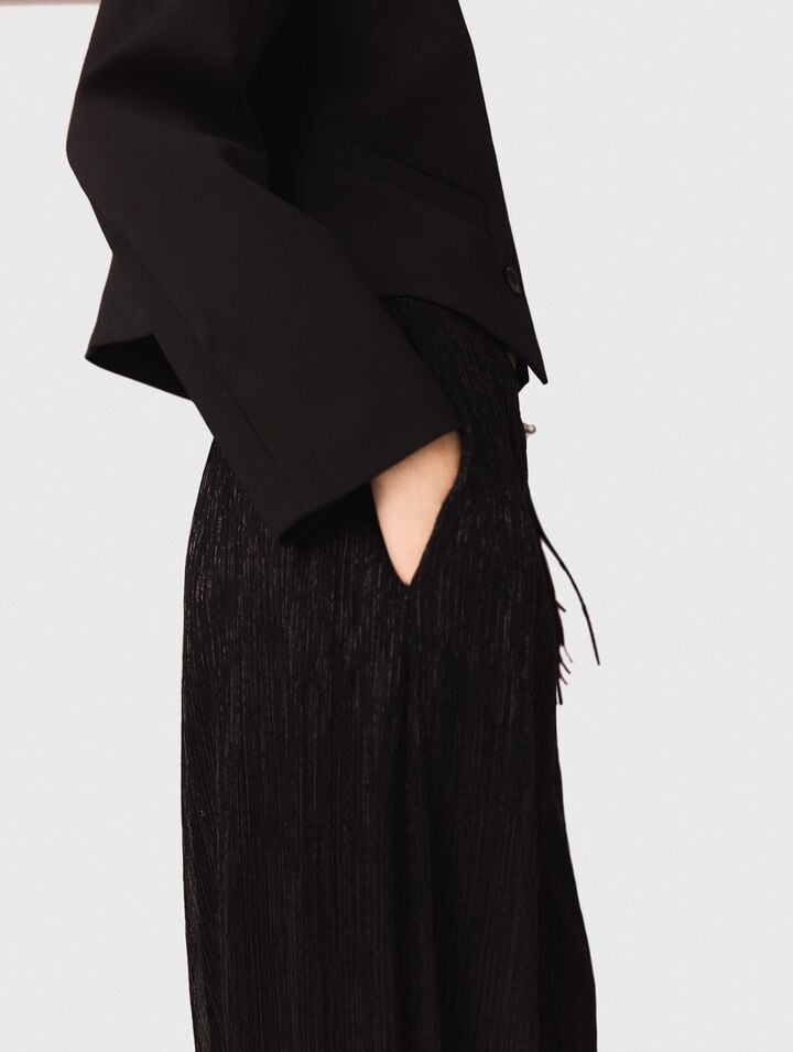 Metallic harem trousers