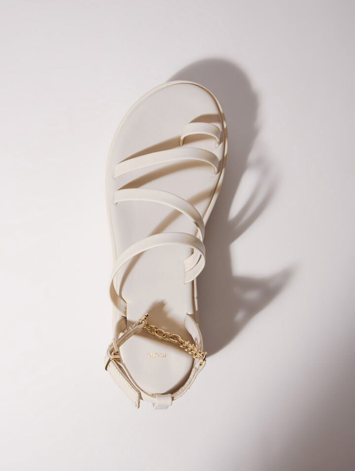 Leather platform sandals