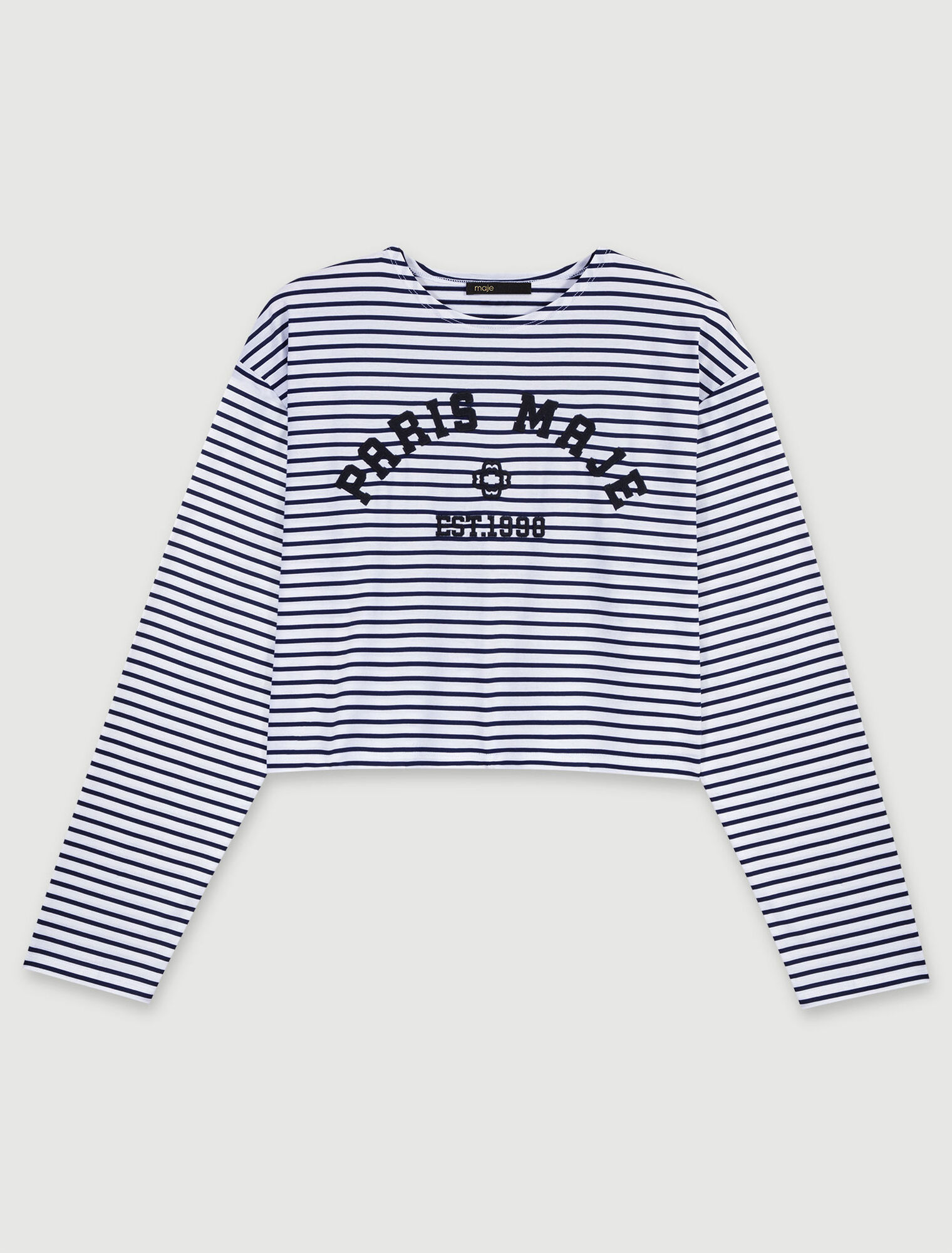 Cropped short-sleeves T-shirt