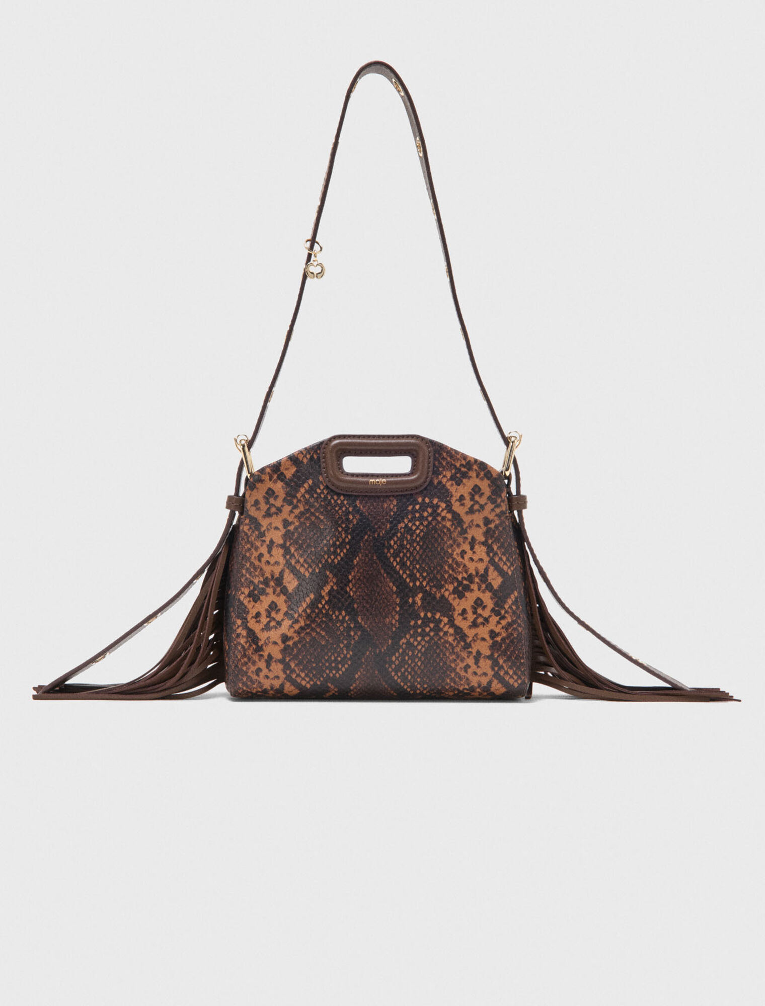 Python-embossed Miss M mini bag