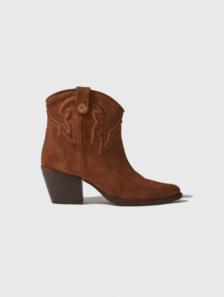 Suede ankle boots