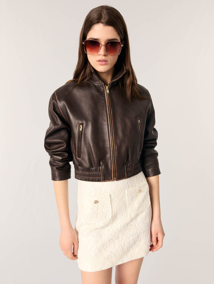 Short guipure skirt