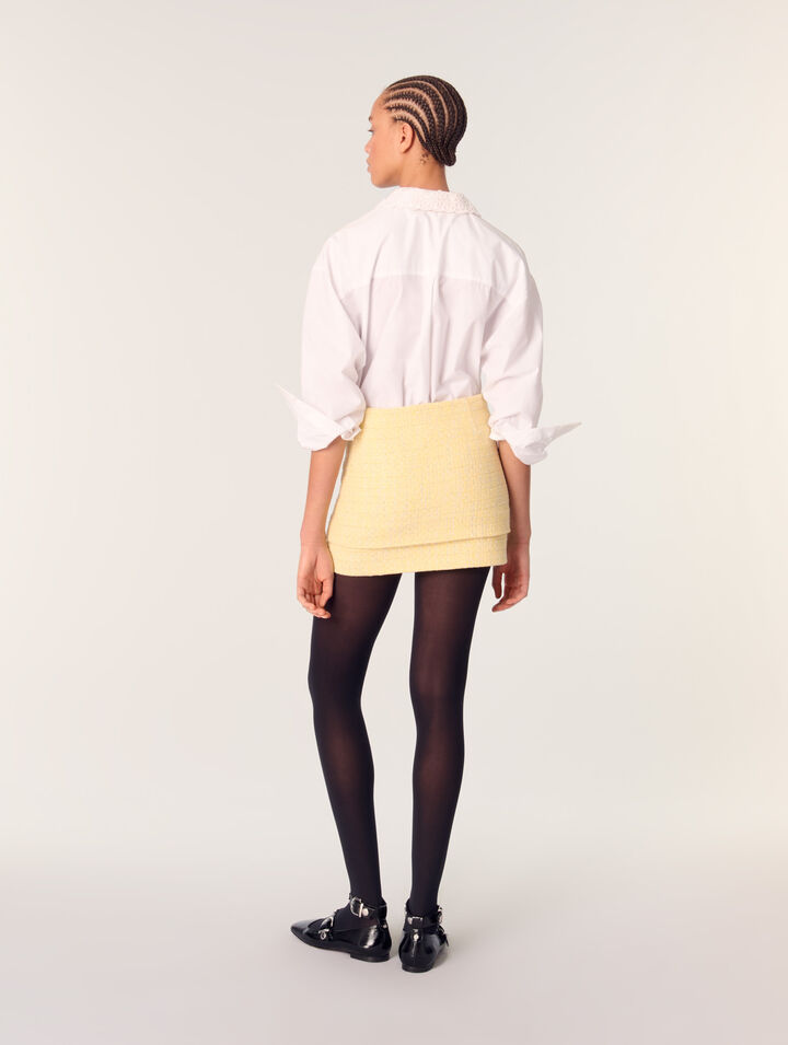 Tweed mini skirt