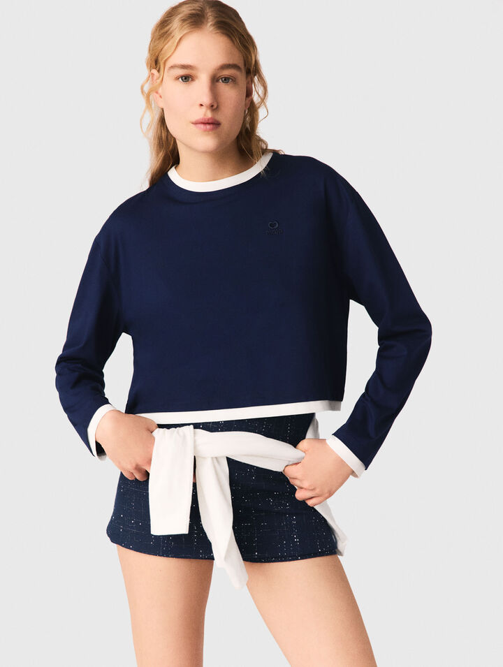 Layered-effect T-shirt