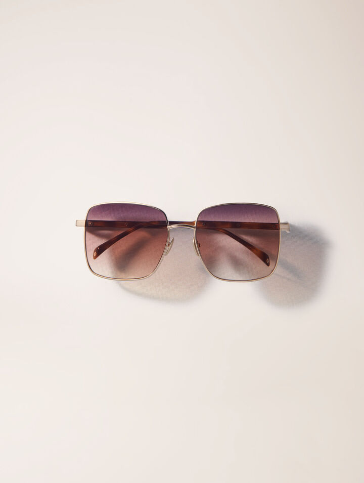Metal mix rectangular glasses