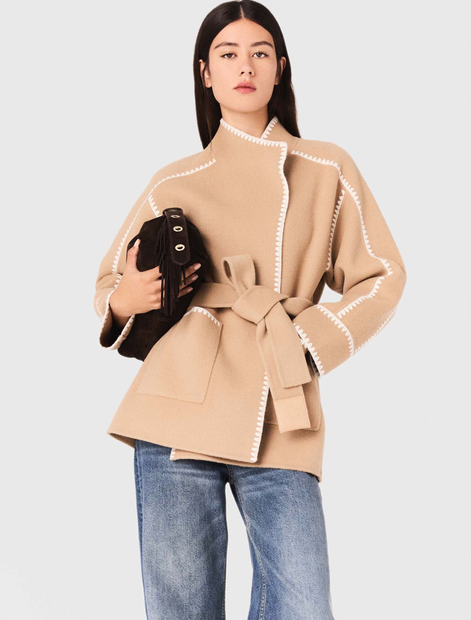Short double-faced coat
