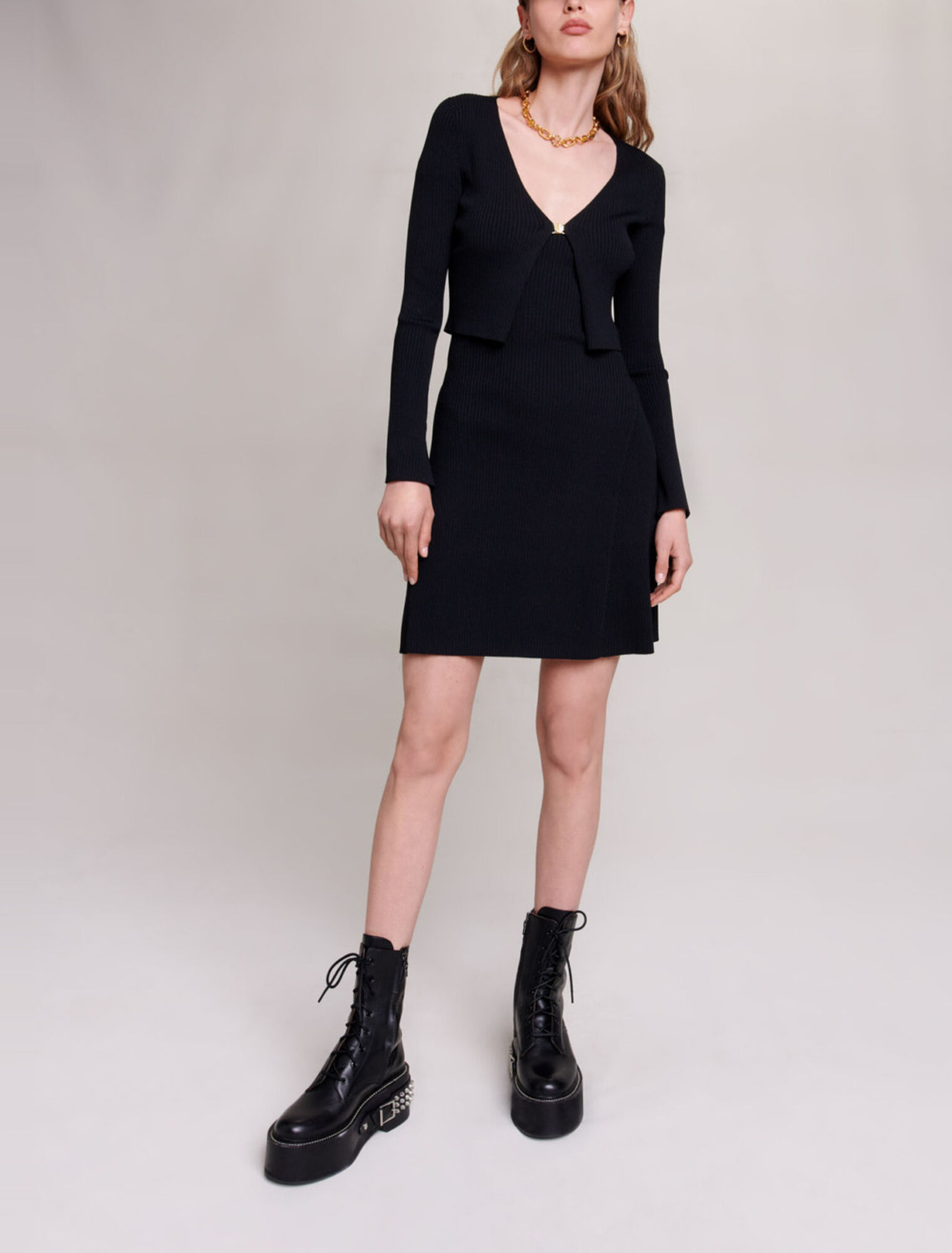 2 in 1 knit dress
