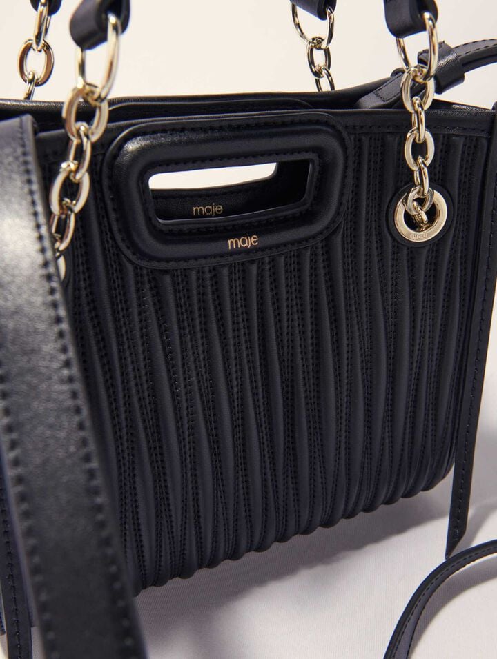 Mini quilted leather tote bag