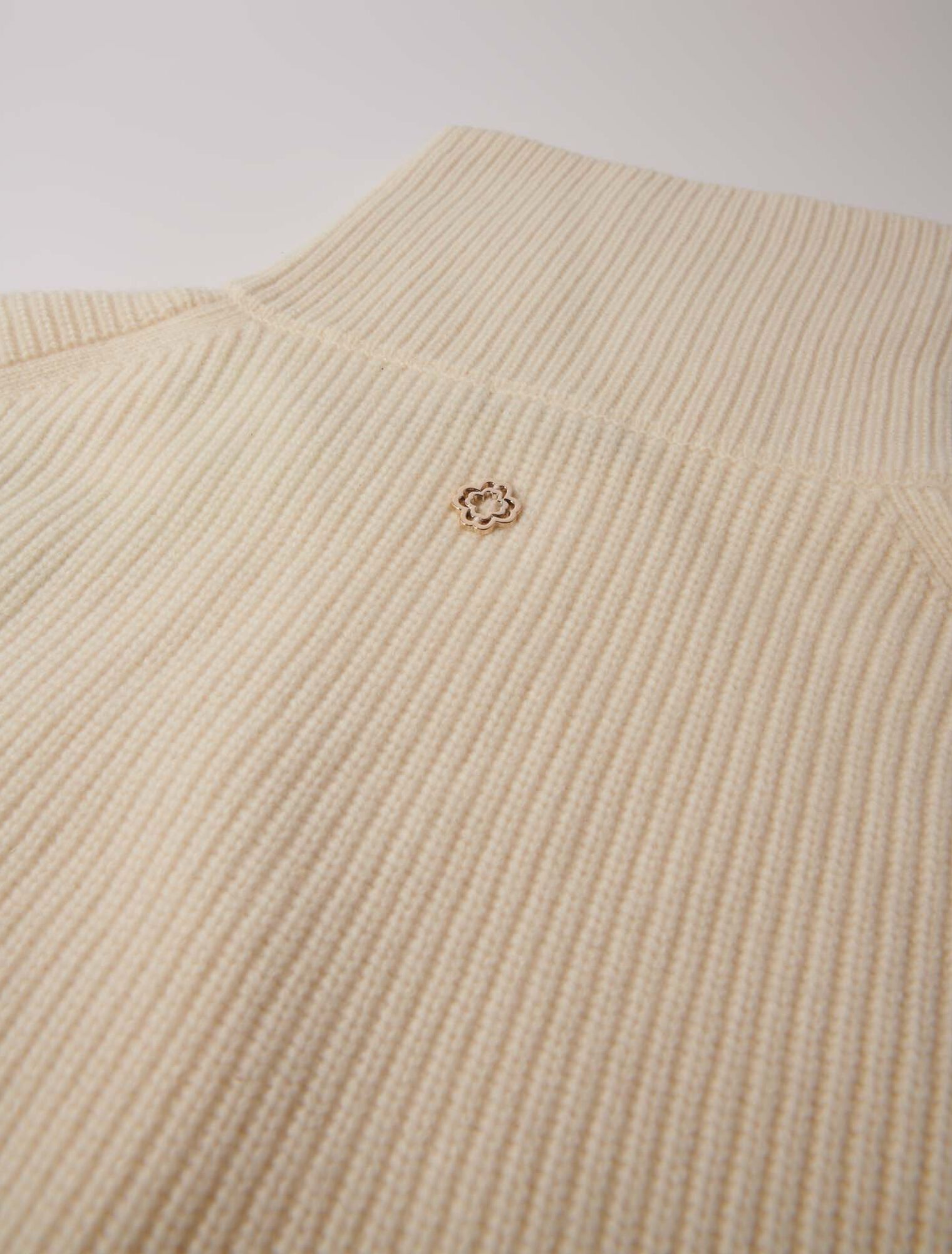 Cashmere/wool zip-up neck warmer