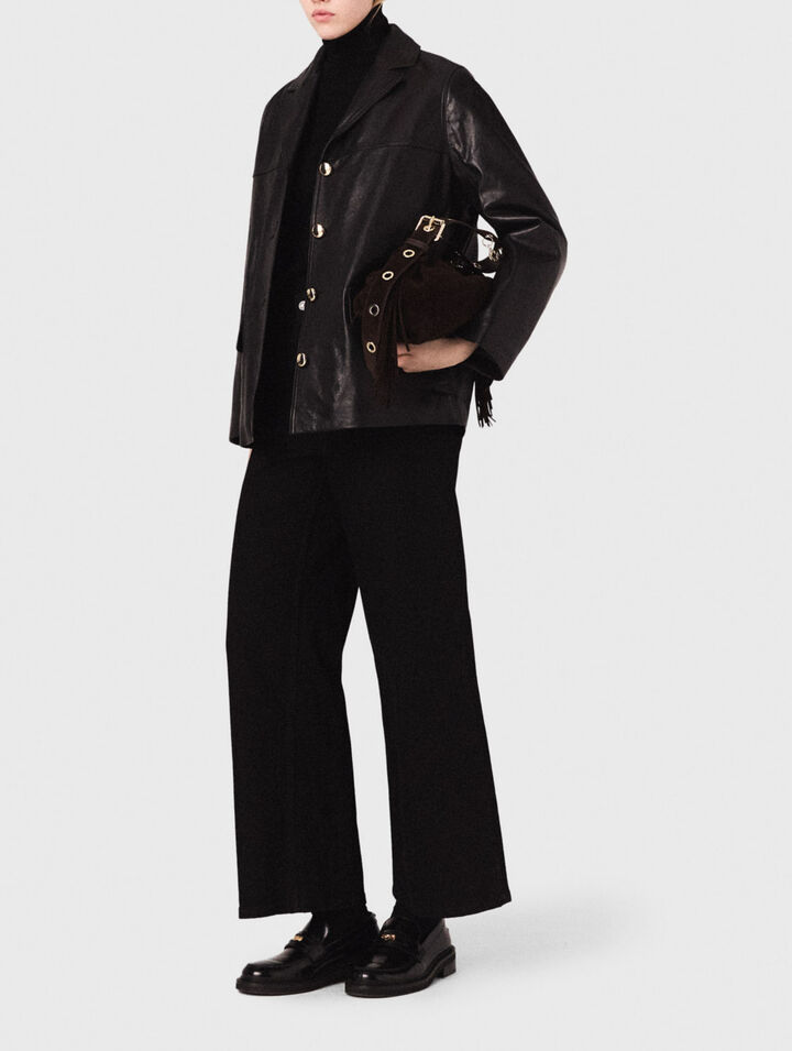 Quilted leather jacket