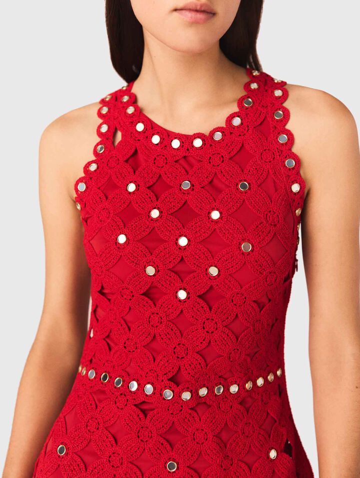 Mirrored crochet dress