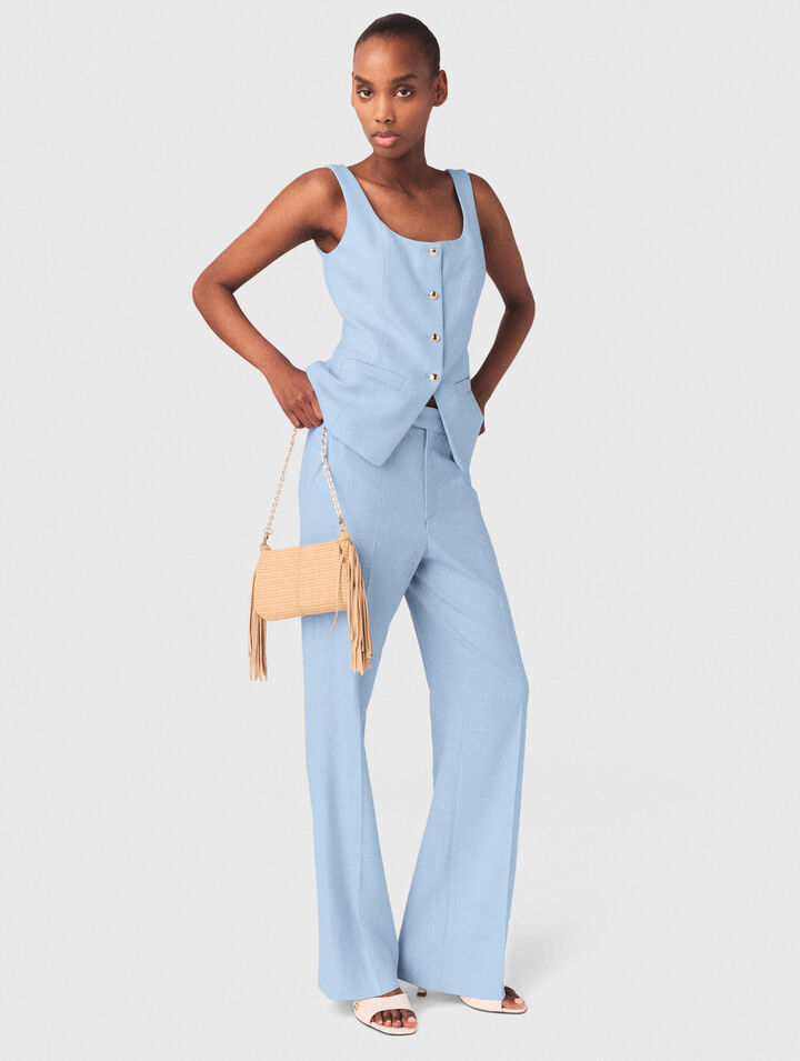 Suit trousers with pleats