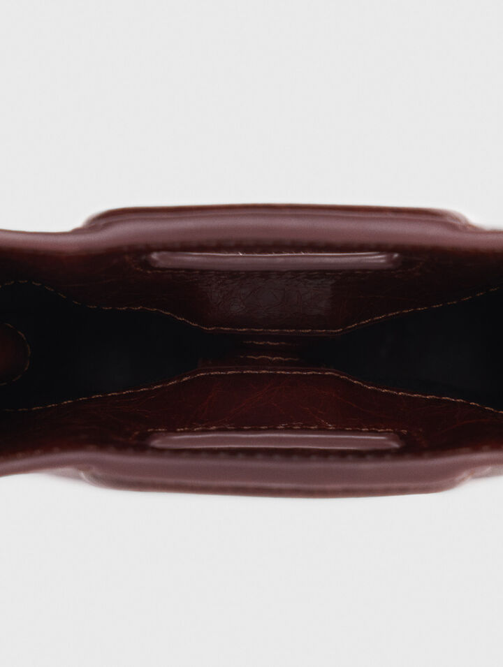 Crackled leather mini M bag