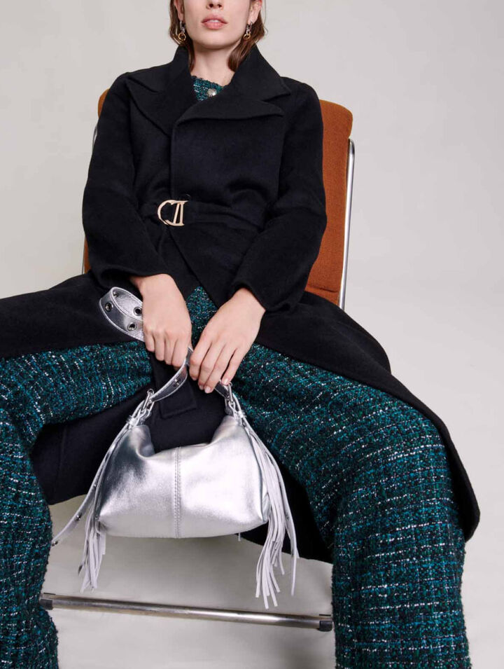 Belted double-faced coat