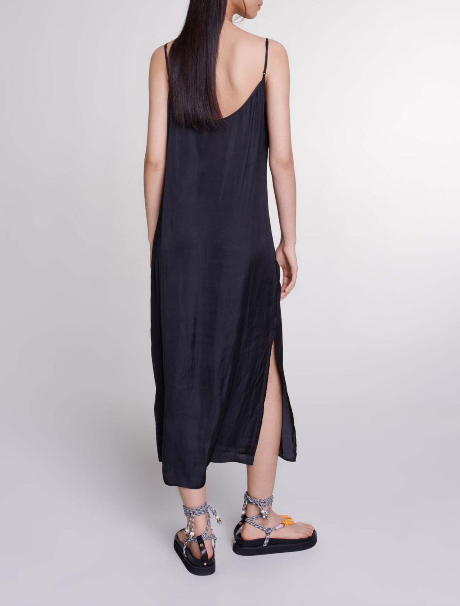 Satin-look maxi dress