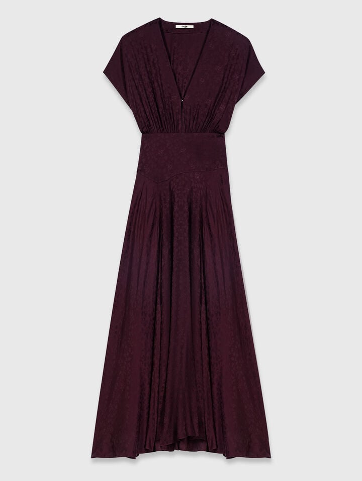Jacquard print maxi dress
