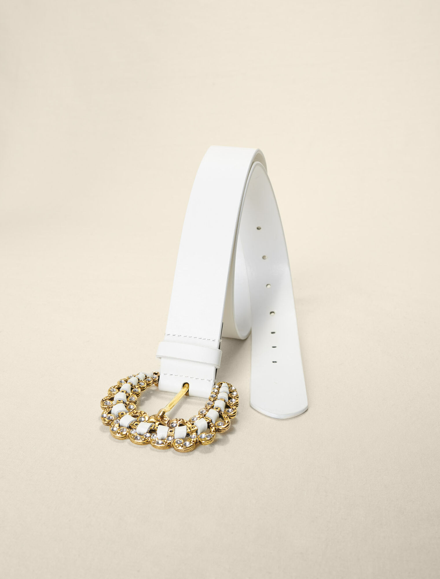 Belt with diamanté buckle