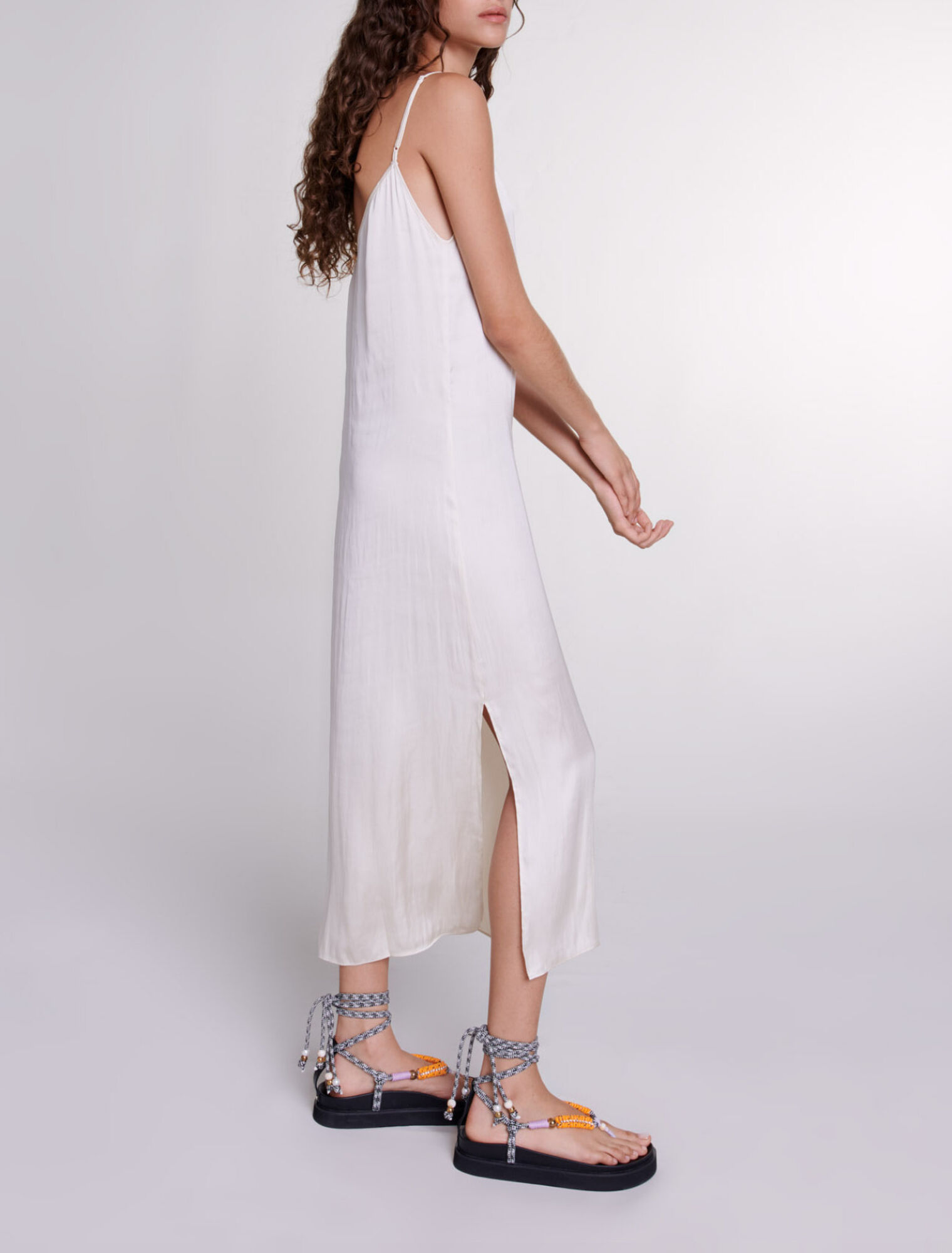 Satin-look maxi dress