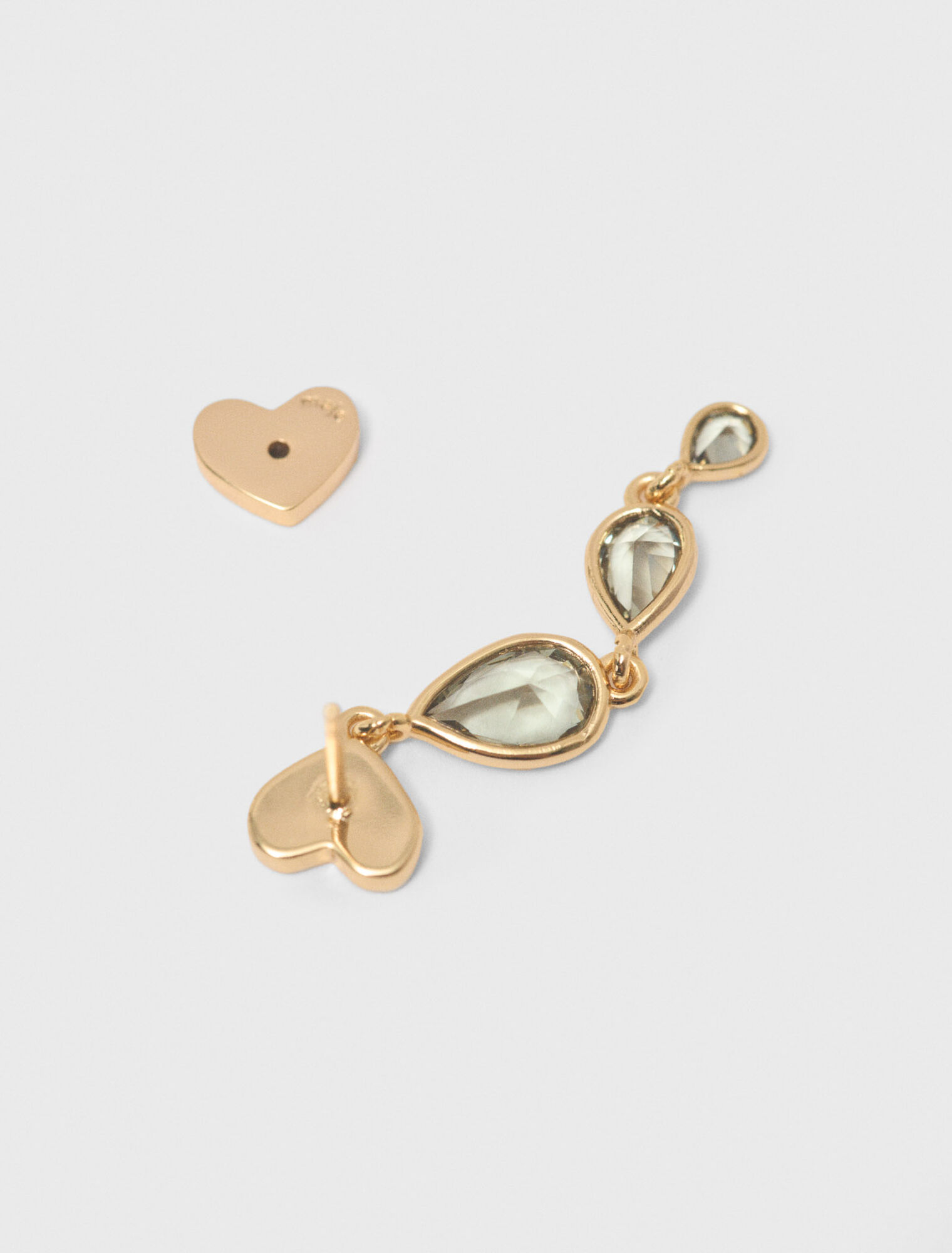 Heart stud earrings