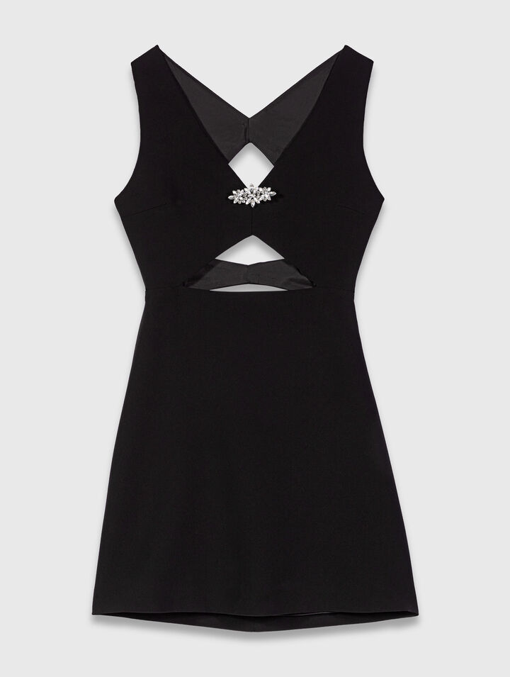 Jewel-embroidered short dress
