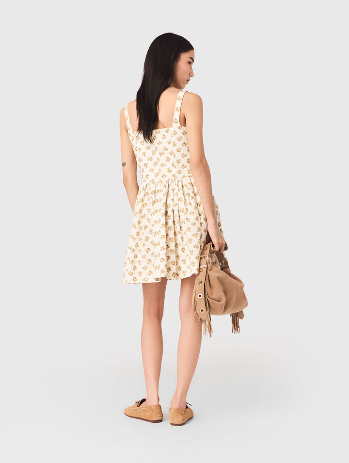Short flared patterned dress