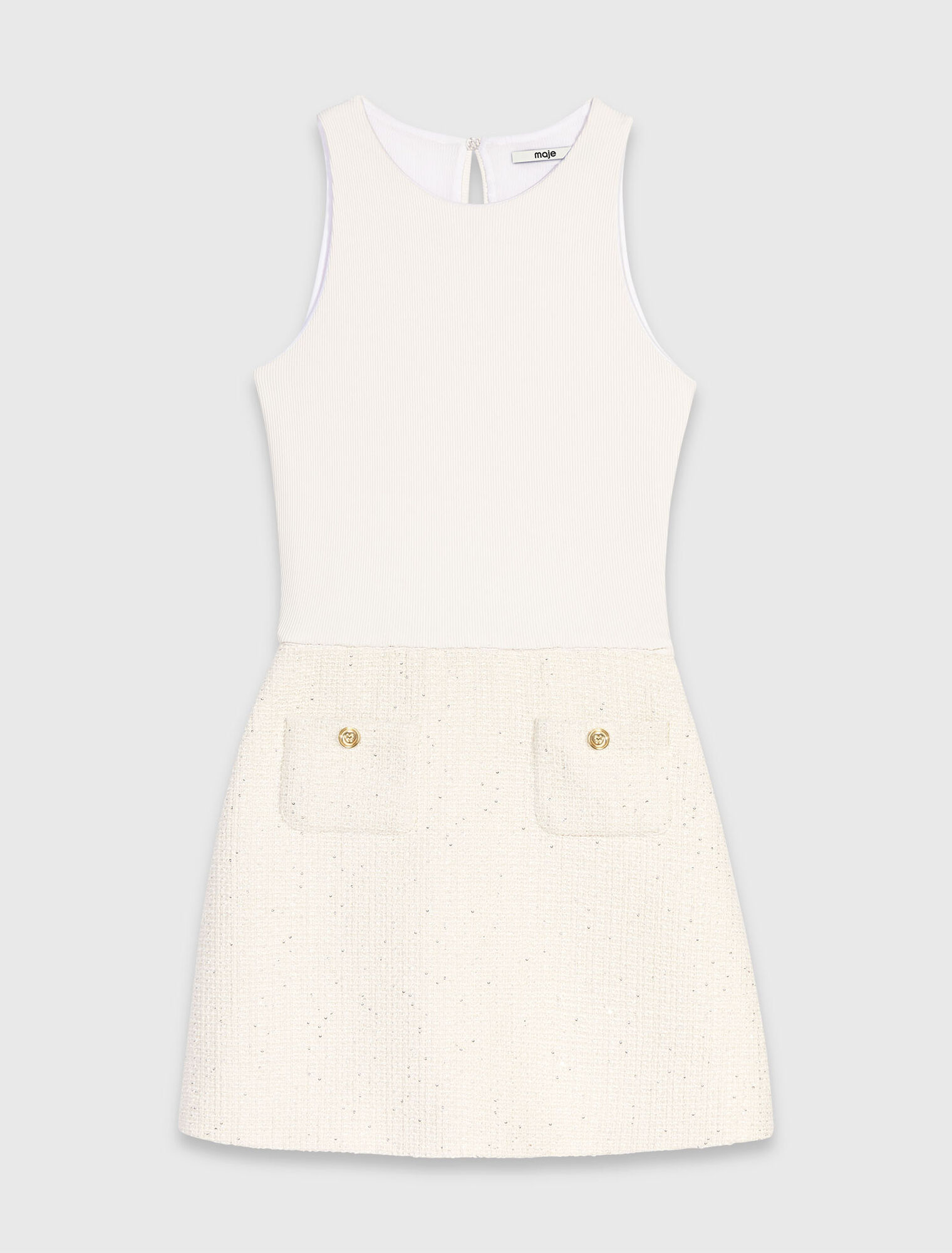 2-in-1 tweed dress