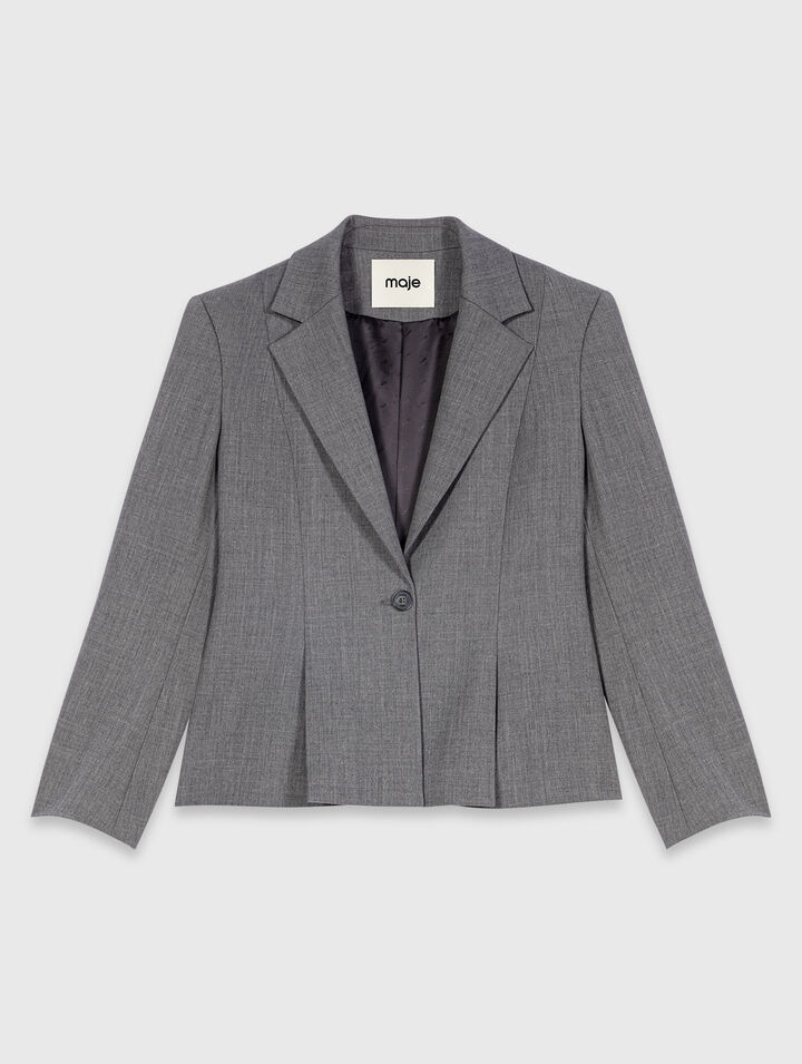 Short Bar-style suit jacket
