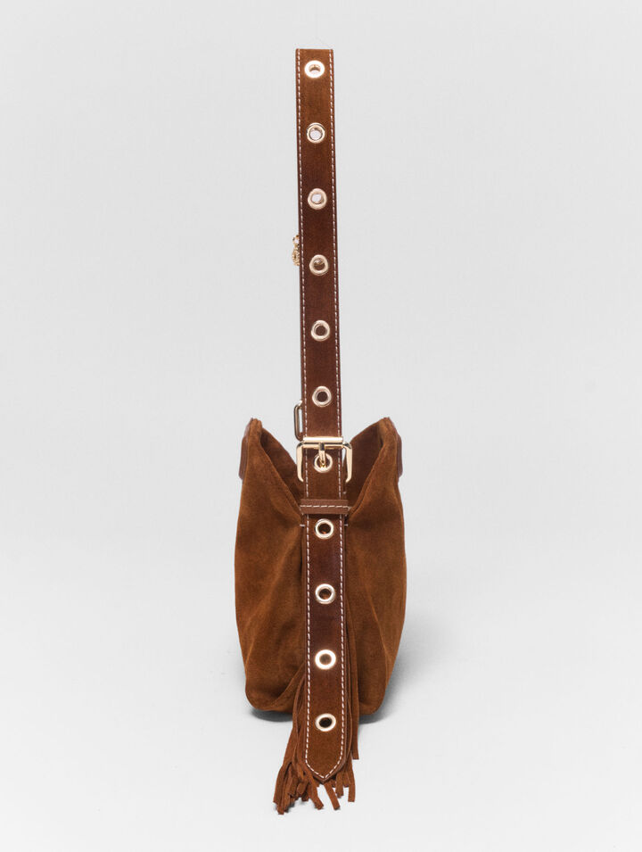 Topstitched suede Miss M Mini bag