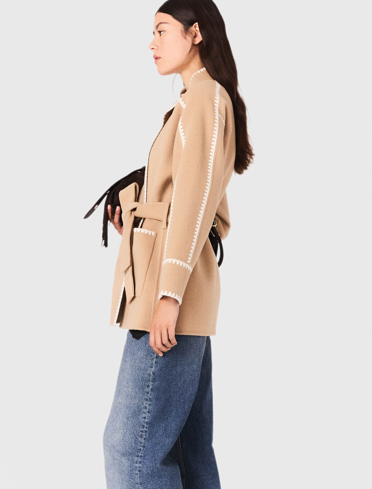 Short double-faced coat