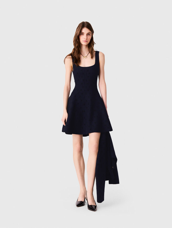 Short jacquard skater dress