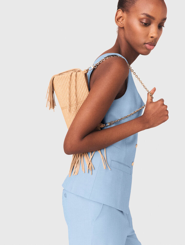 Miss M natural-look clutch bag