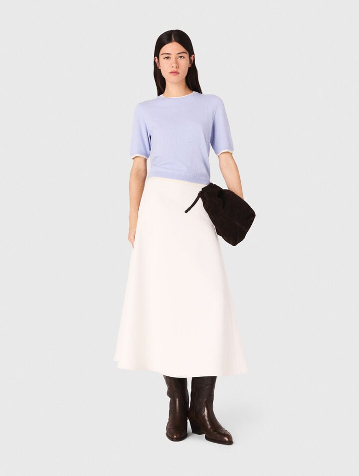 100% wool jumper with rhinestones