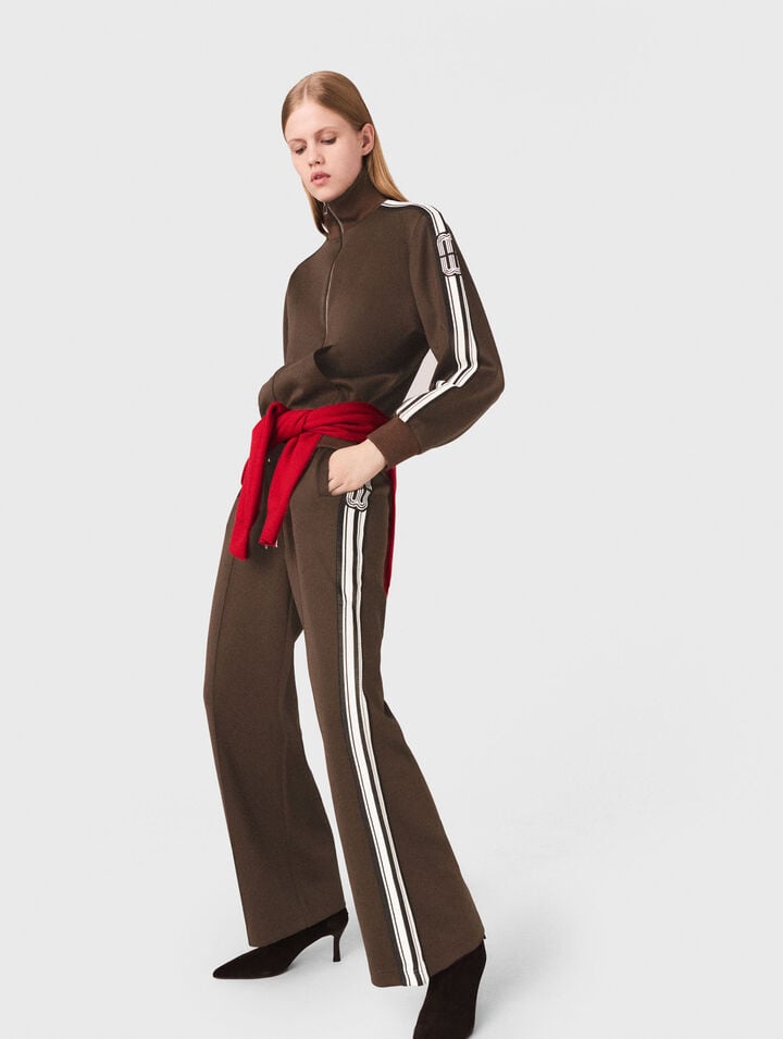 Sweatshirt with straight stripes