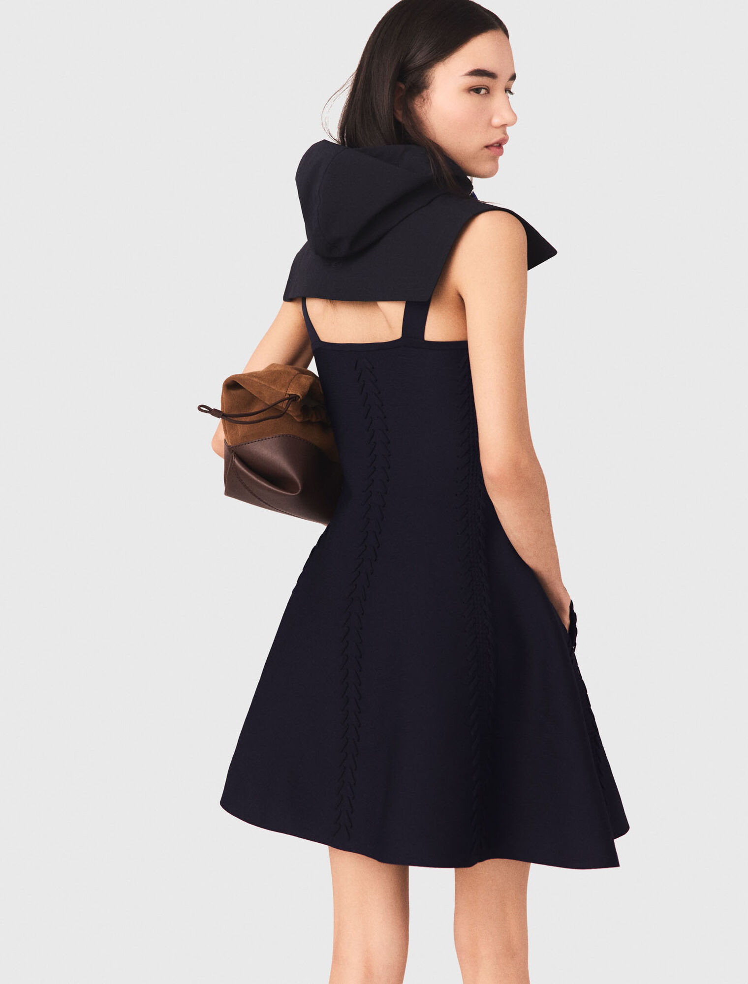 Short knitted skater dress