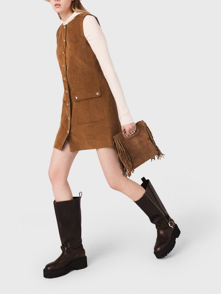 Short corduroy dress