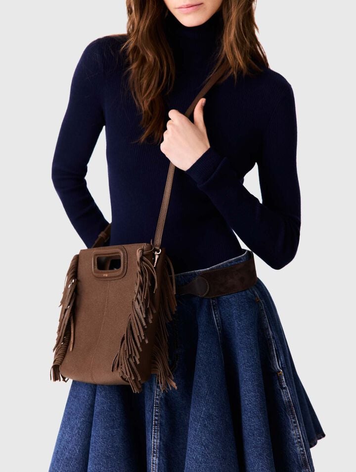 Grained leather M bag