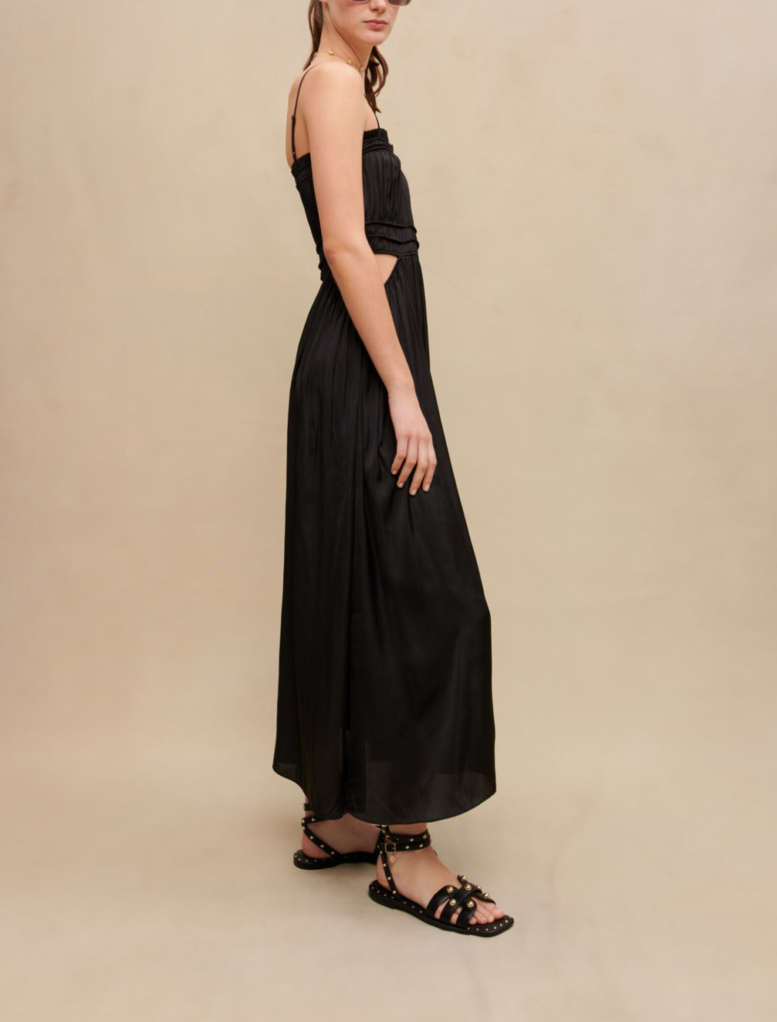 Long satin dress