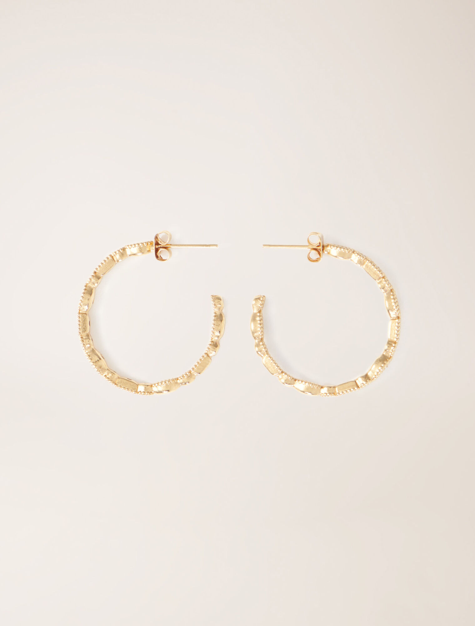 Diamanté-embellished large hoop earrings