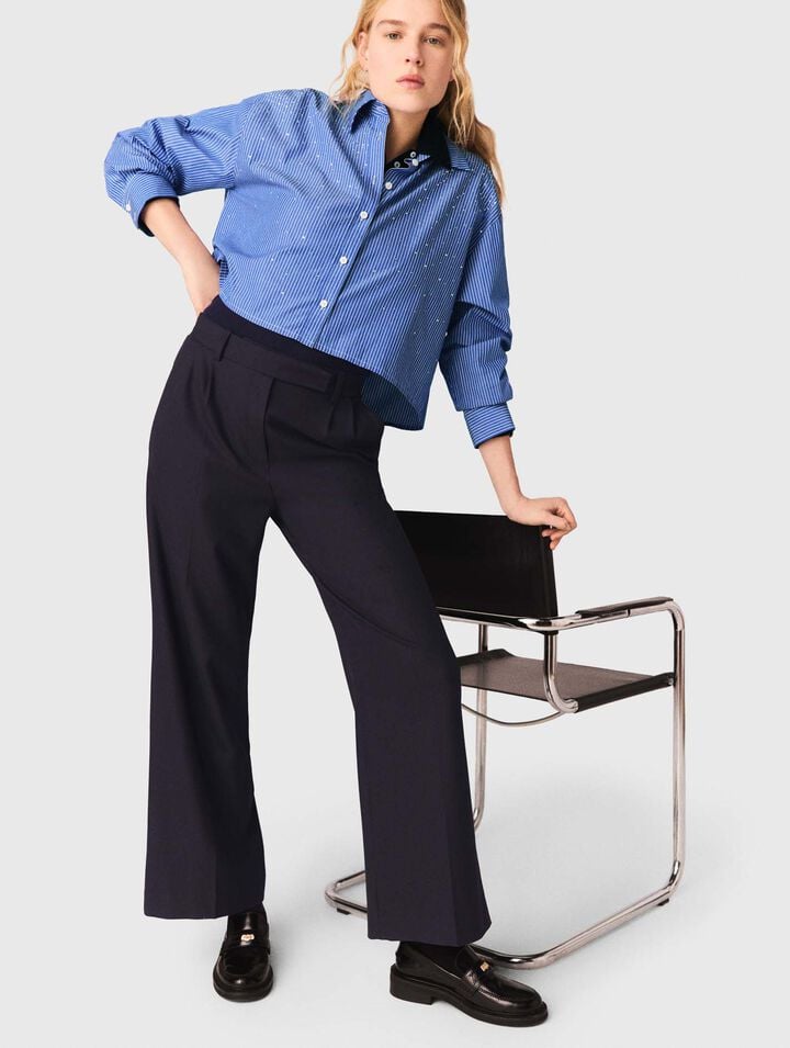 Wide-leg suit trousers