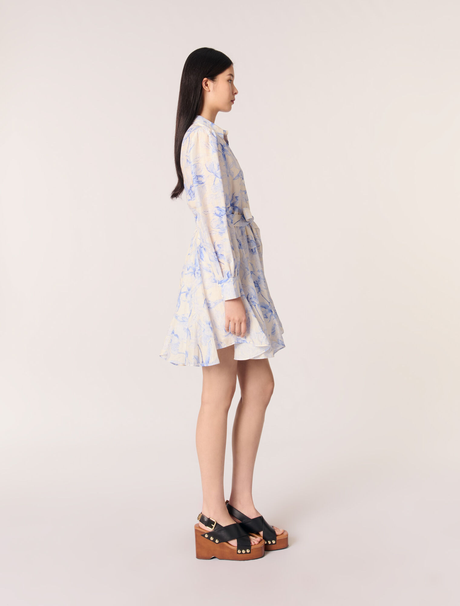 Patterned shirt dress