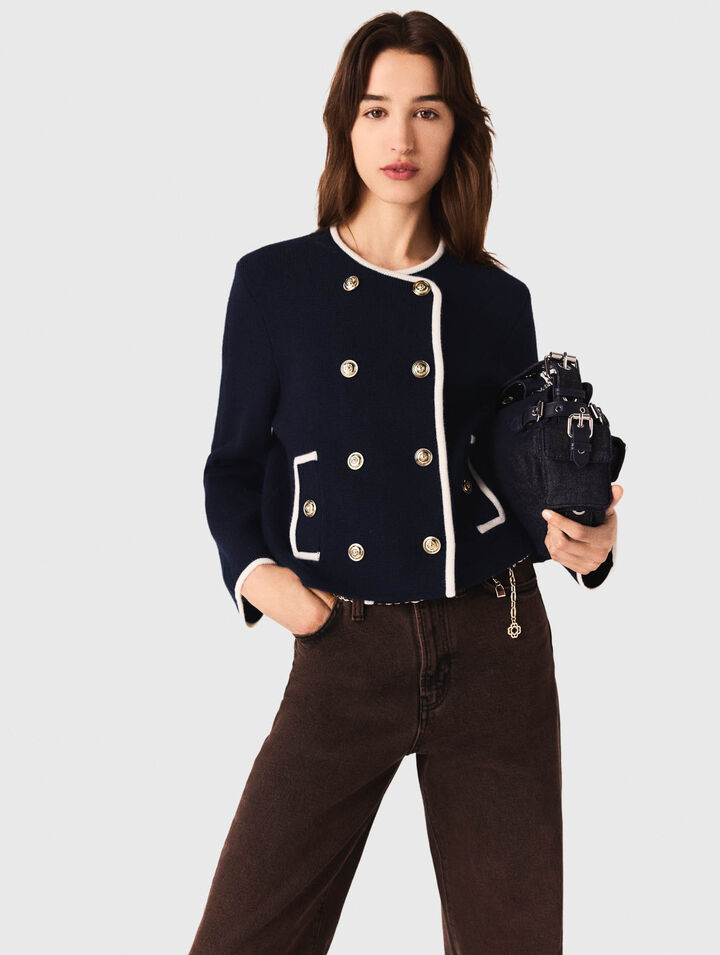Structured knit jacket