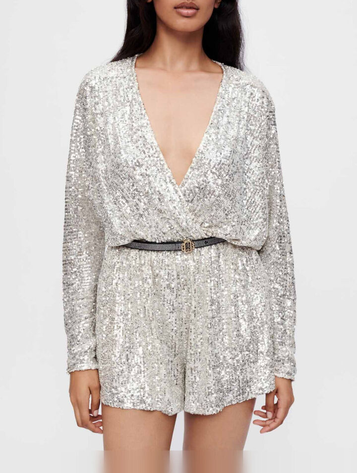 Sequin short jumpsuit