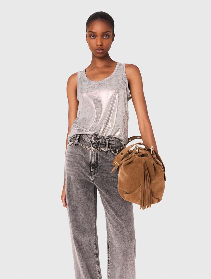 Metallic vest top