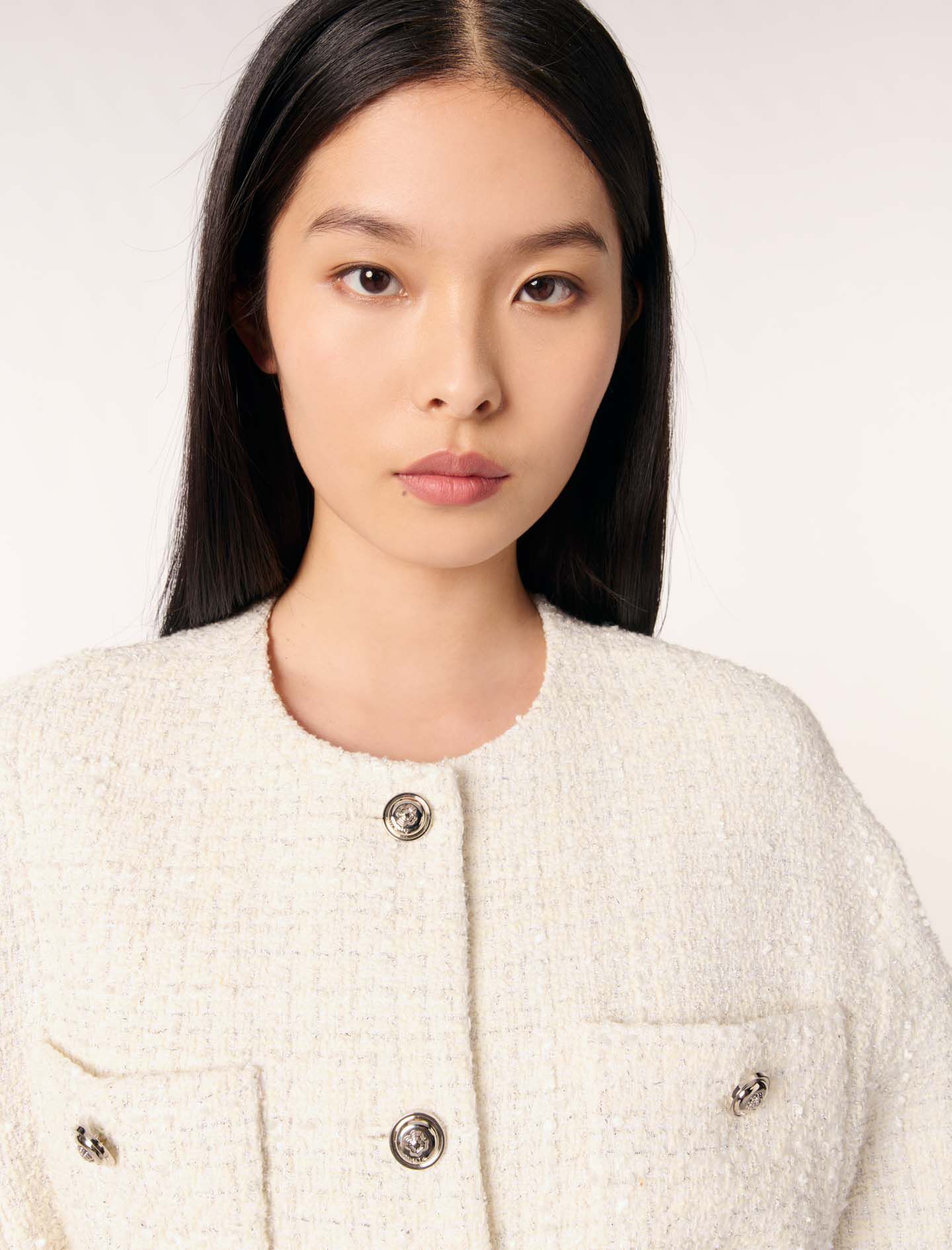 Belted tweed jacket - Tweed jackets | Maje