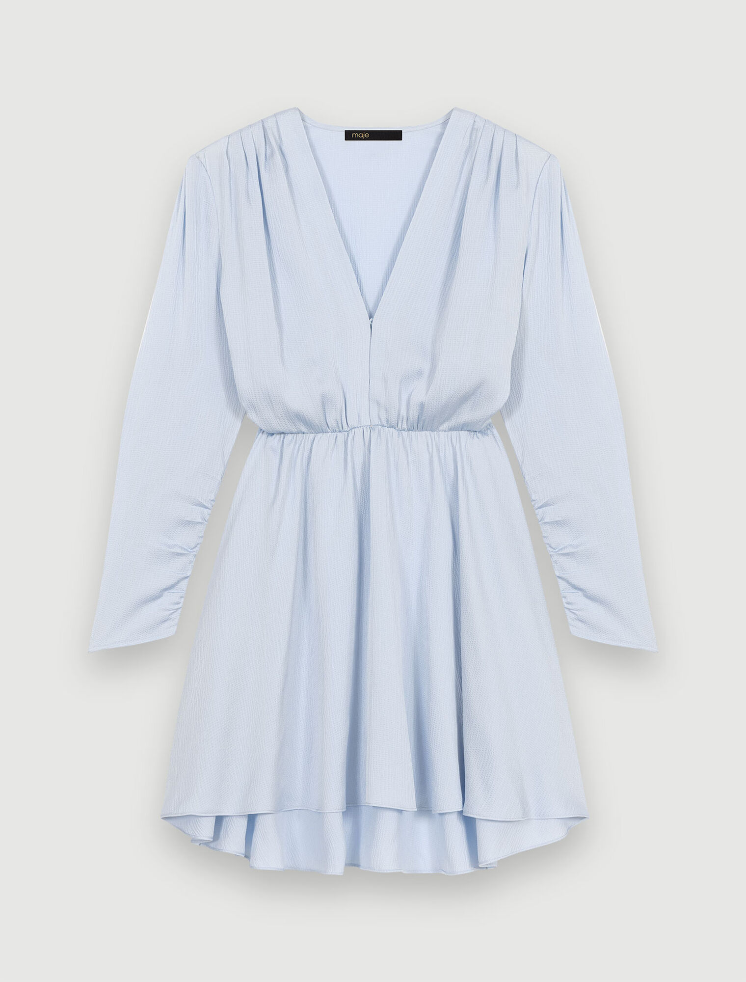 Cinched sky blue dress
