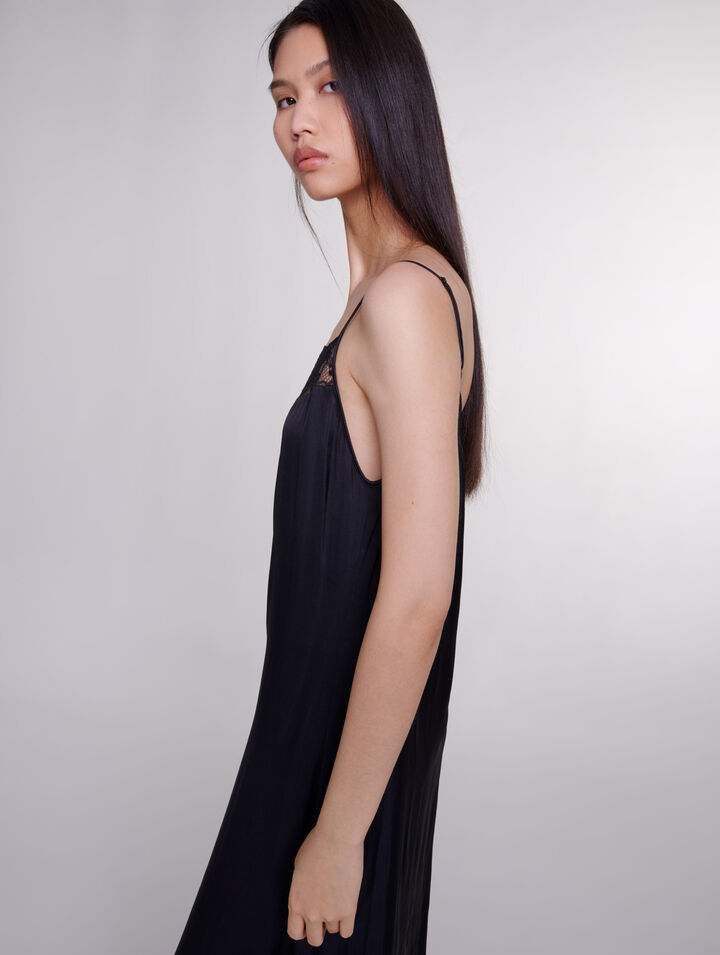 Satin-look maxi dress