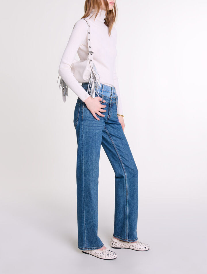 Double waistband jeans